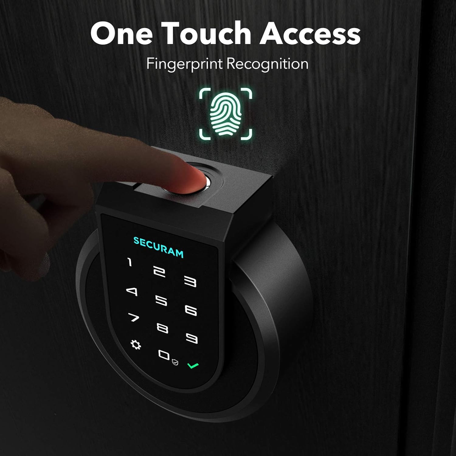 Rеvіеw SECURAM Touch Smart Lock Deadbolt, Keyless Entry Door Lock with Fingerprint, Touchpad, High-Security Keys, Remote Control, Voice Control via Alexa, Easy Installation, Auto-relock and Alarm