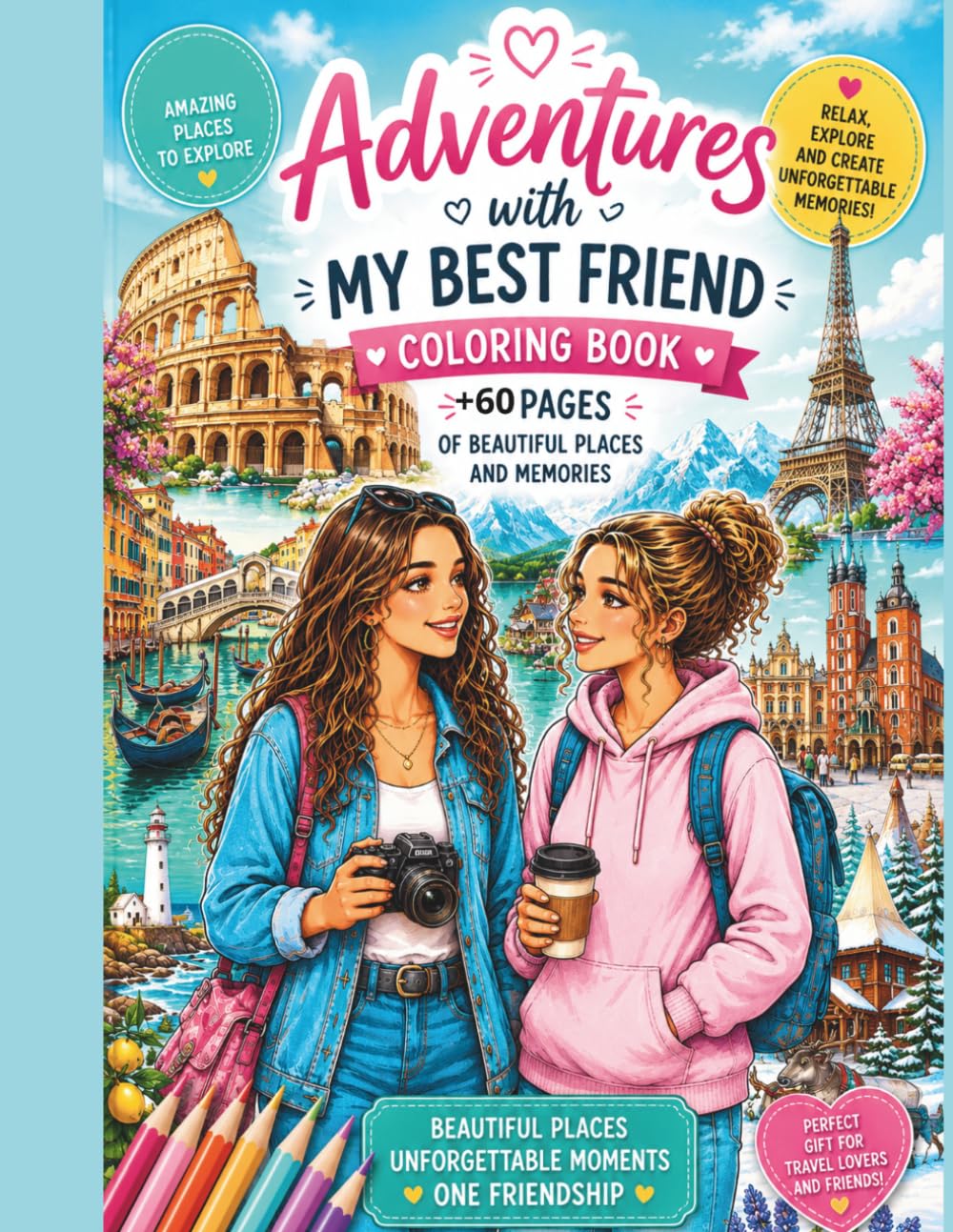Adventures with My Best Friend -Europe– Coloring Book