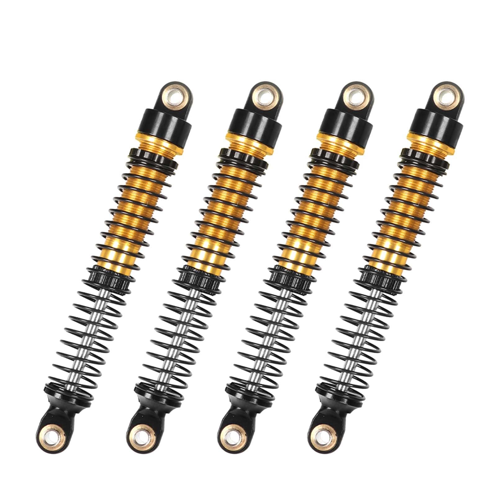 KEEDA 4PCS Aluminum Threaded Shock Absorbers Oil Damper for 1/18 RC Crawler Car TRX4M TRX4MT 1/12 RC Crawler Upgrade Parts (Gold, 71mm) - Image 2