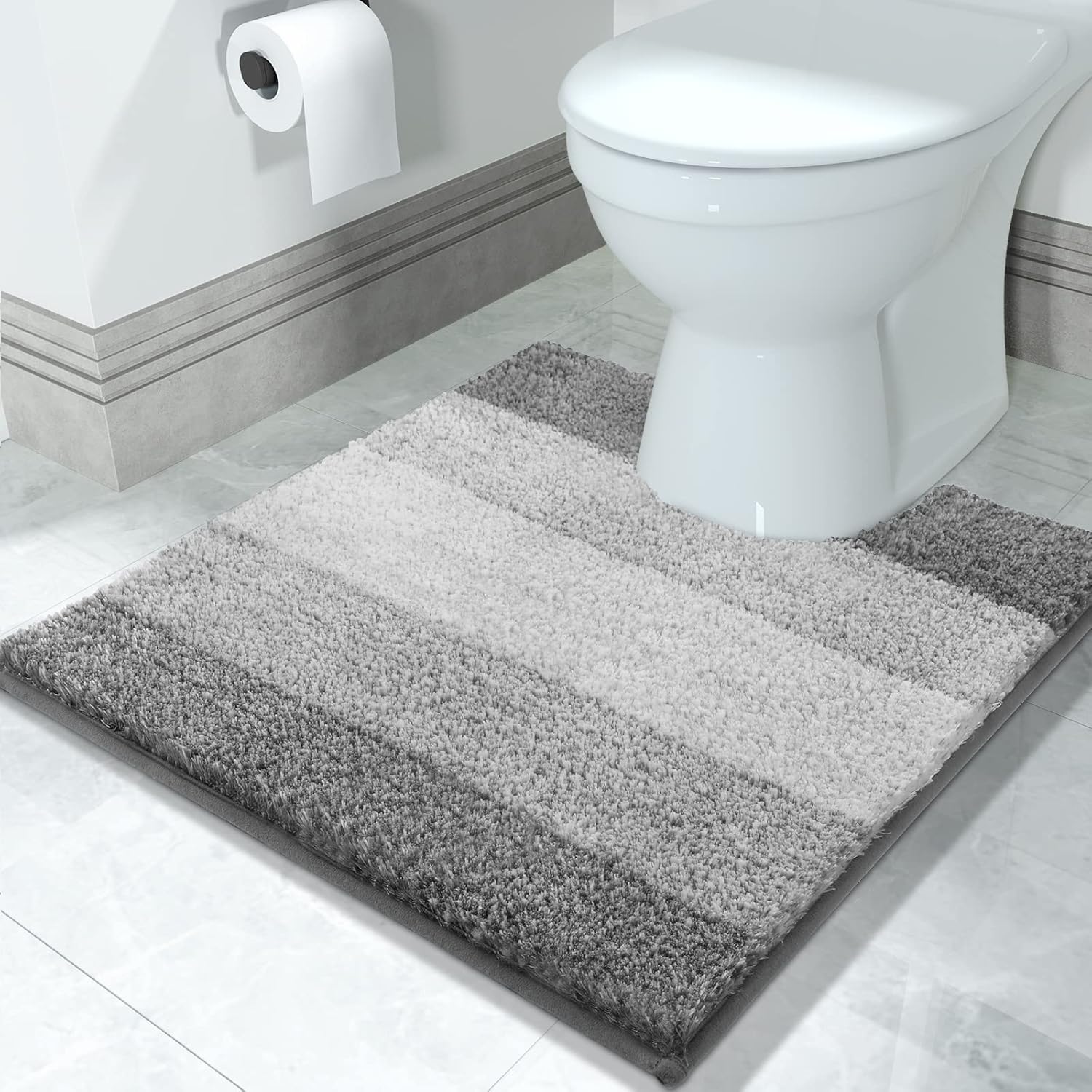 Amazon.com: Yimobra Luxury Toilet Rugs U Shaped, Flufyy Extra Soft ...