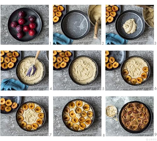 Miniatura 6 de MASSUGAR Springform - Paquete de 4 moldes para pasteles pequeños de 4 pulgadas con 50 forros de papel pergamino, sartén antiadherente a prueba