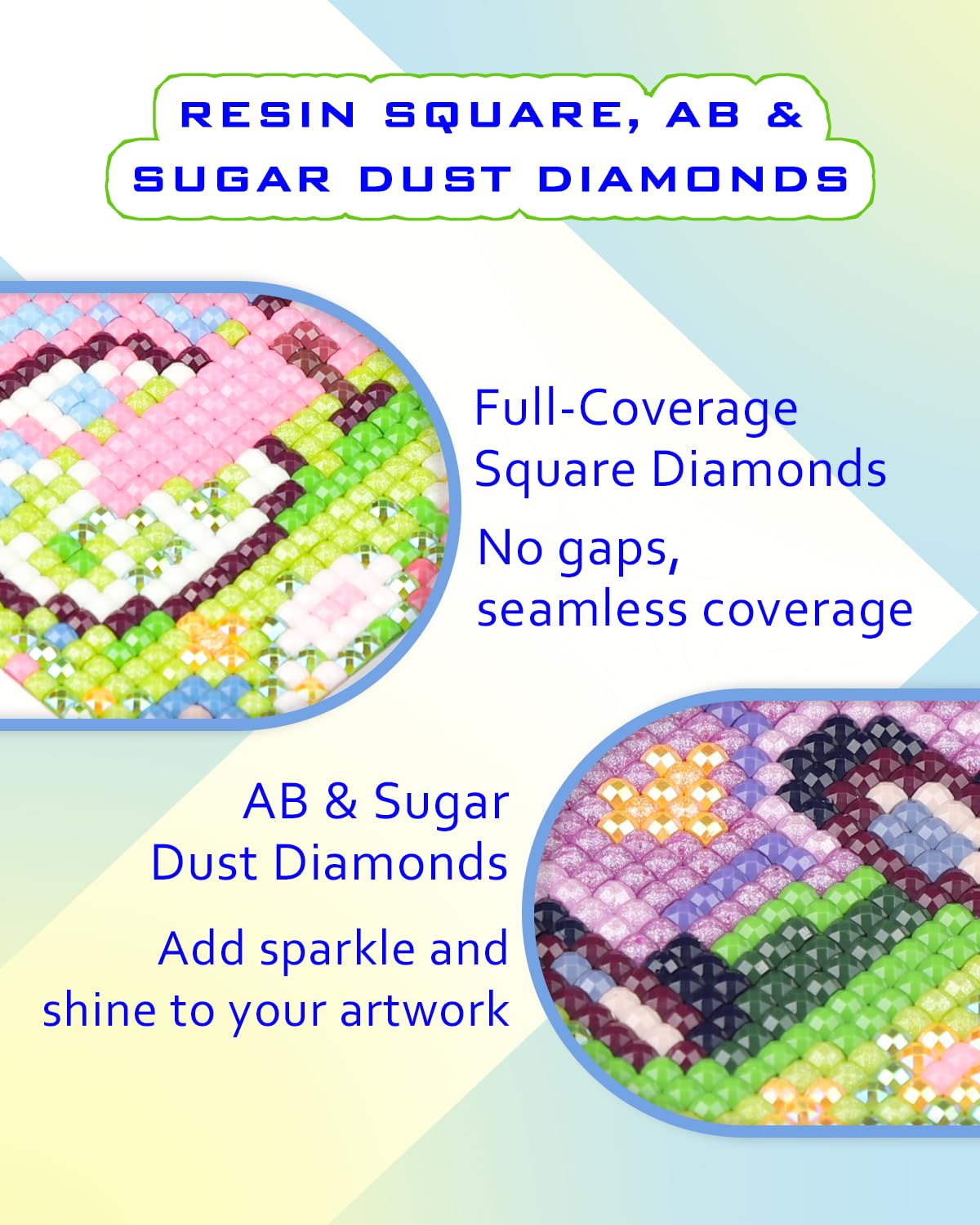 Foreveryoung Minigem - Kits de arte de diamantes pequeños para principiantes, 12 piezas de resina cuadrada de pintura de diamante para adultos, arte de diamantes de 2 horas estilo postal de 5 x 7
