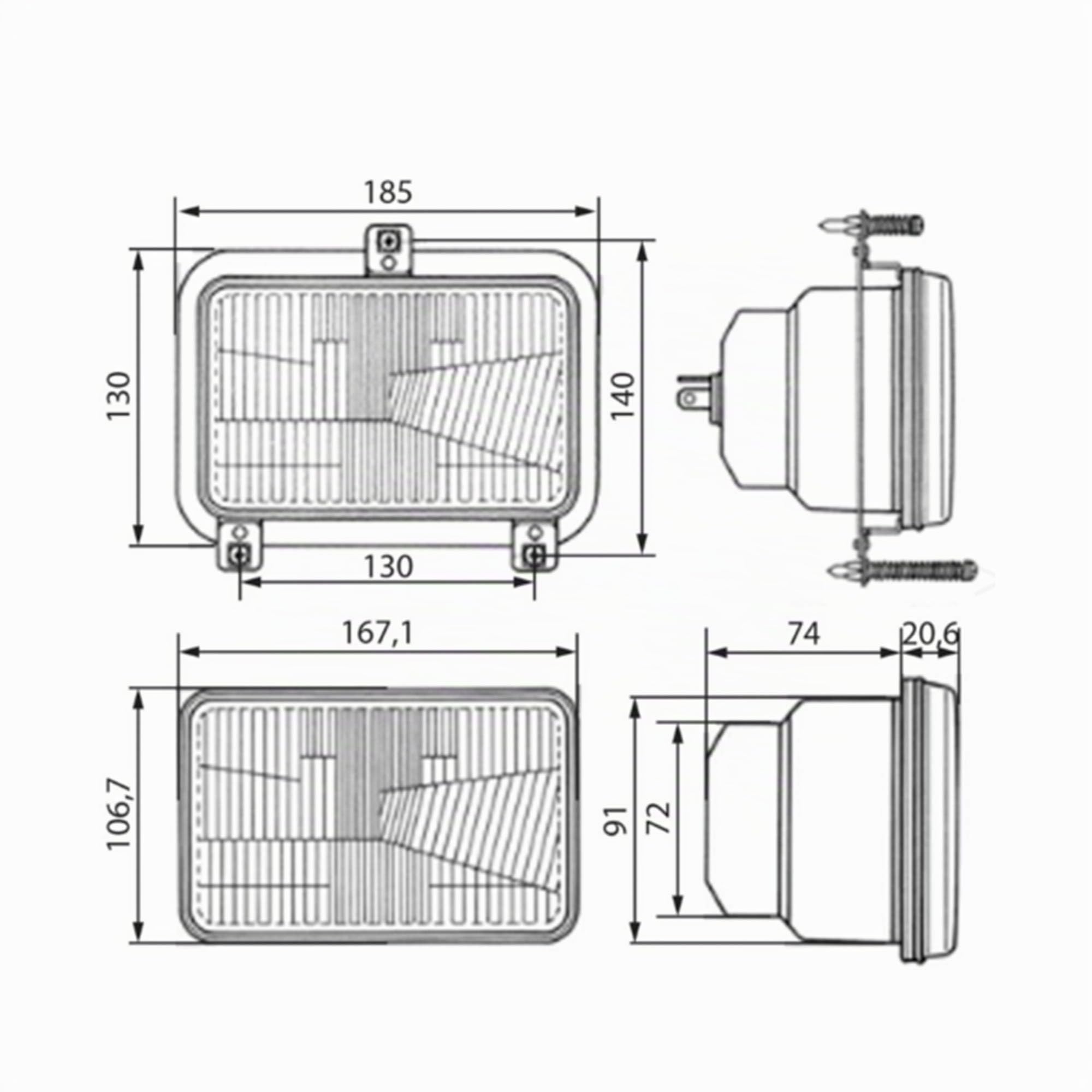 COBO Fanale Anteriore Trattore TL70-80-90-100 Rif. 5165824