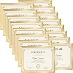 8.5x11 Black Picture Frames Set of 8, 8.5 by 11 Picture Frame for Award Certificate and Diploma Display on Wall or Tabletop