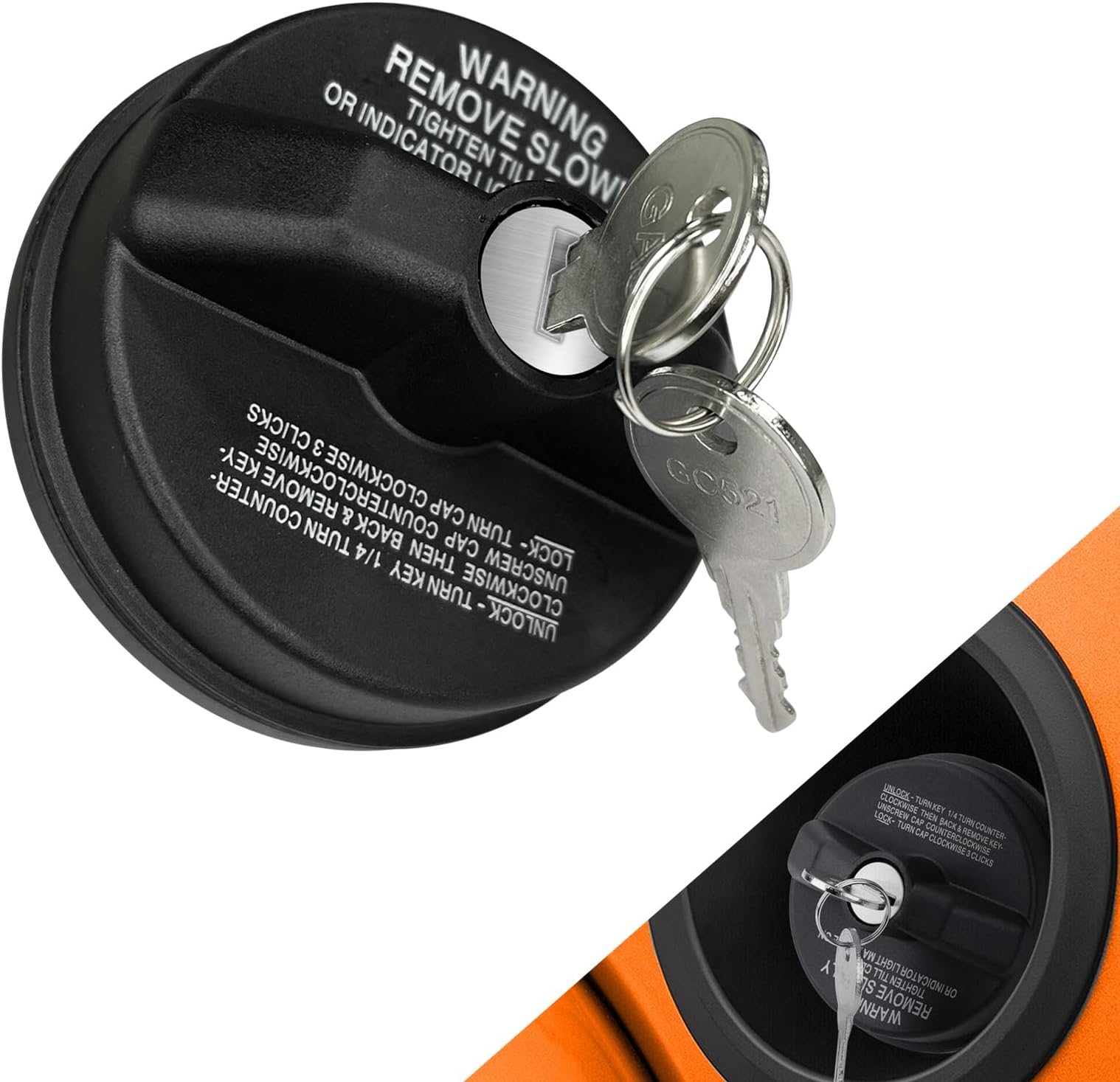 Amazon.com: SamWinGear Gas Cap Lock, Locking Gas Cap with Key for ...