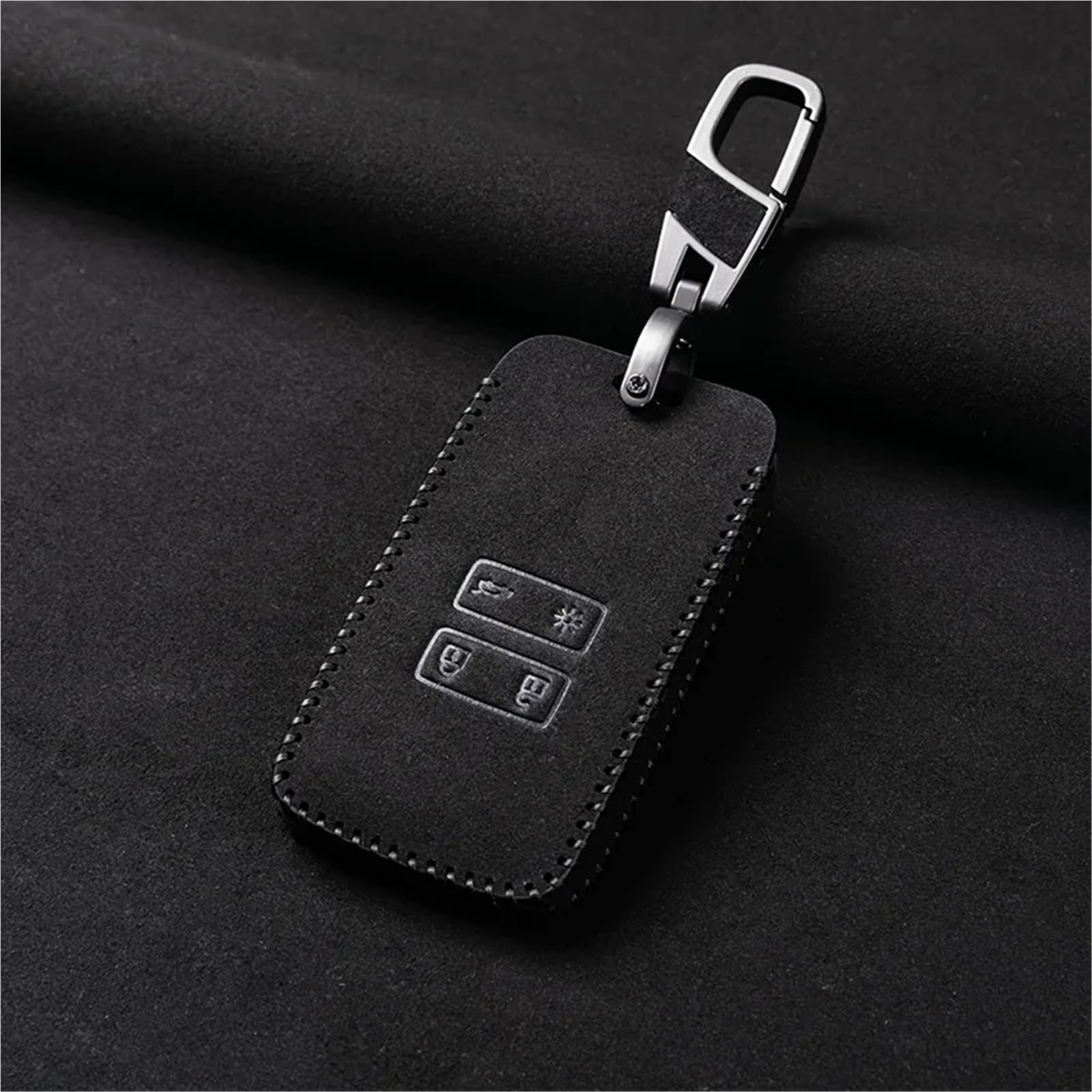 Car Key Case Cover Compatible for Renault Duster Captur Clio Logan Megane RS 1 2 3 4 Koleos Scenic Nema Fluence Zoe Accessory(Type A Red Line)