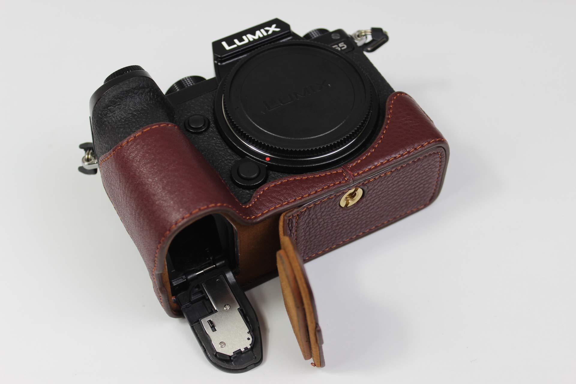 本革 カメラケース パナソニック Panasonic S5用 Amazon.co.jp: BolinUS S5ケース ハンドメイド 本革 ハーフ