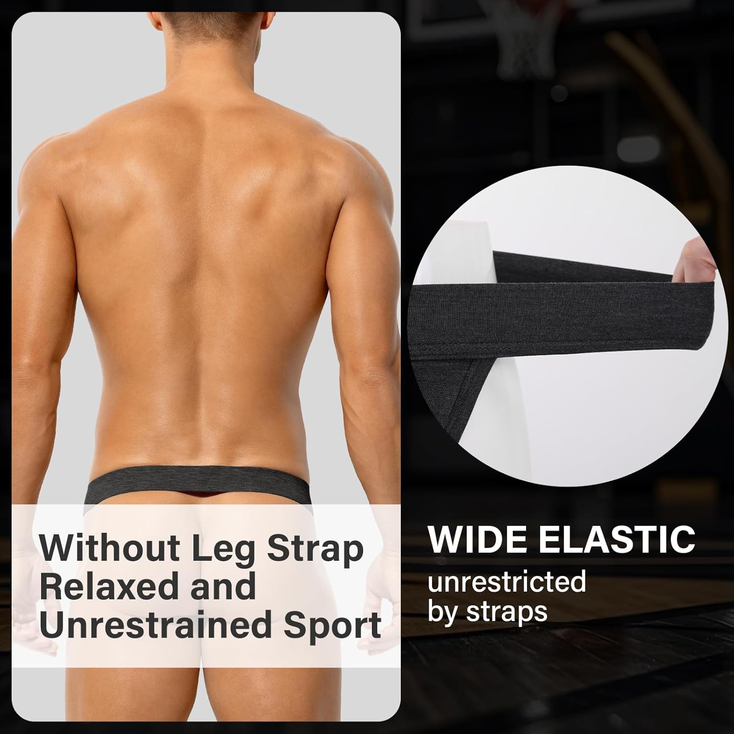 Arjen Kroos Jockstraps for Men Sexy Thong Underwear Dual Pouch Jock Strap Athletic Supporter - Image 4