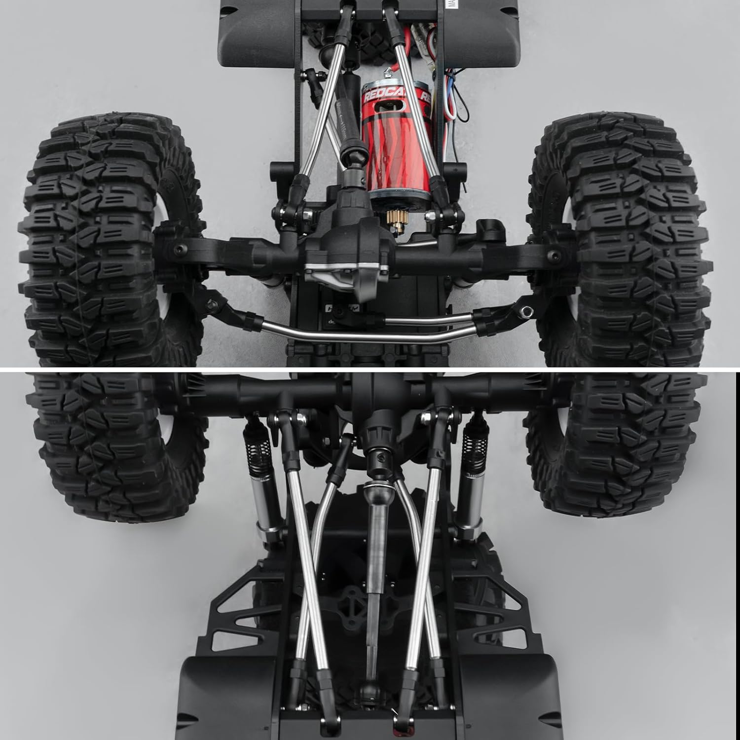 RCLIONS Stainless Steel High Clearance Suspension Links Linkage Set for Redcat Ascent Fusion 1/10th RC Crawler Car Upgrade Parts
