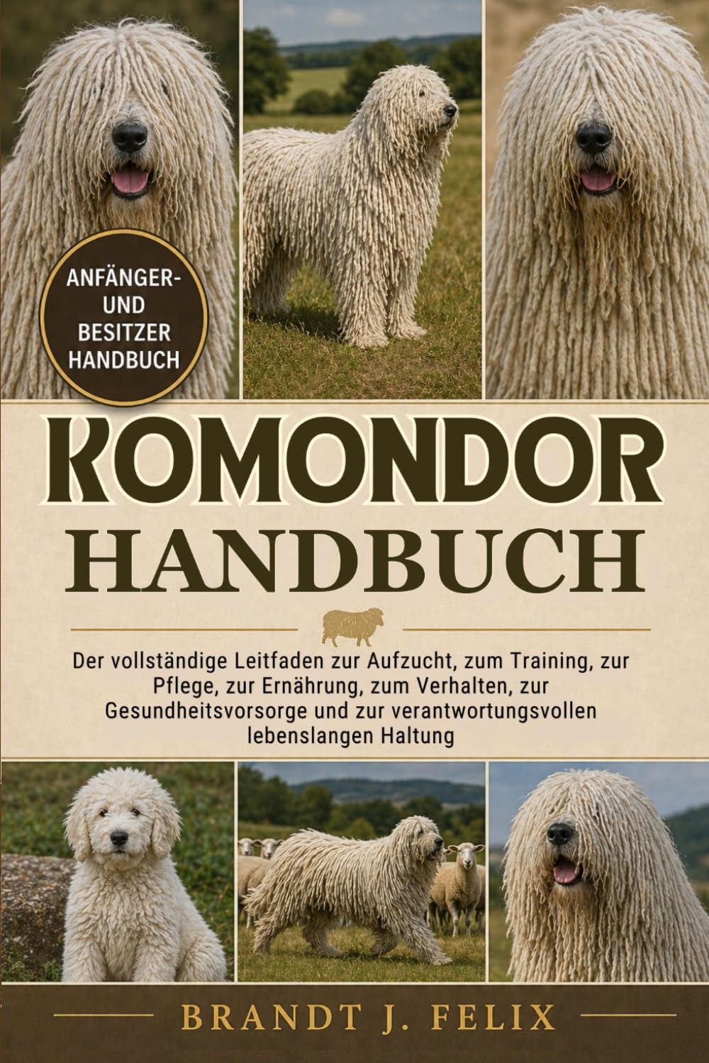 KOMONDOR-HANDBUCH: Der vollständige Leitfaden zur Aufzucht, zum Training, zur Pflege, zur Ernährung, zum Verhalten, zur Gesundheitsvorsorge und zur verantwortungsvollen lebenslangen Haltung