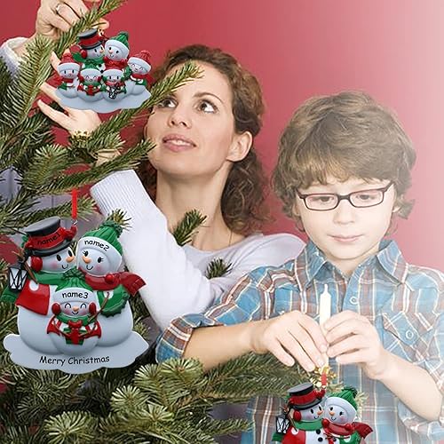 Miniatura 6 de Adornos personalizados de muñeco de nieve para árbol de Navidad, adornos de muñeco de nieve de Navidad, adornos personalizados, adorno familiar