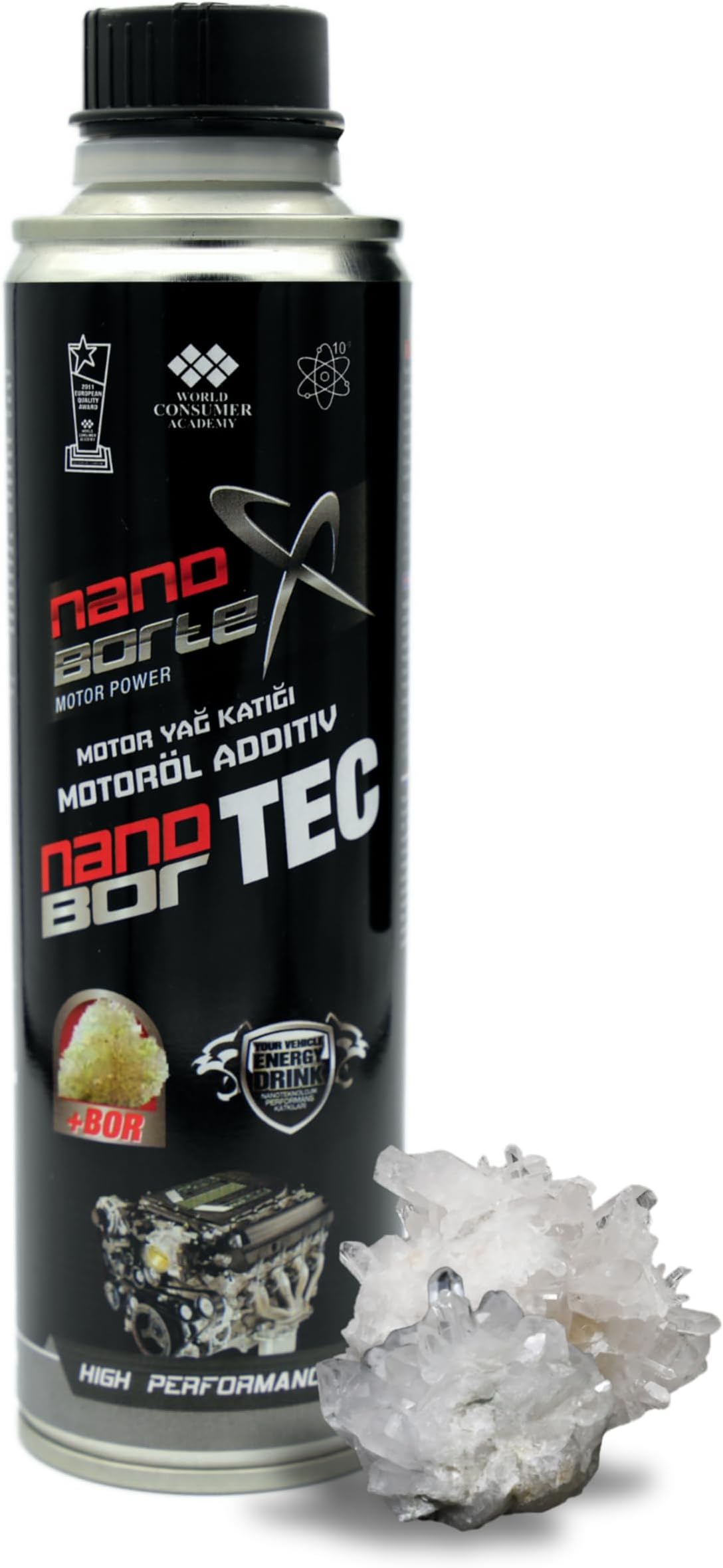 NanoBorTeX Oil Additive High Performance Engine and Wear Protection with BOR Nano Technology - Reduces Friction, Improves Engine Performance, Reduces Fuel Consumption For All Engines (300, Milligrams)