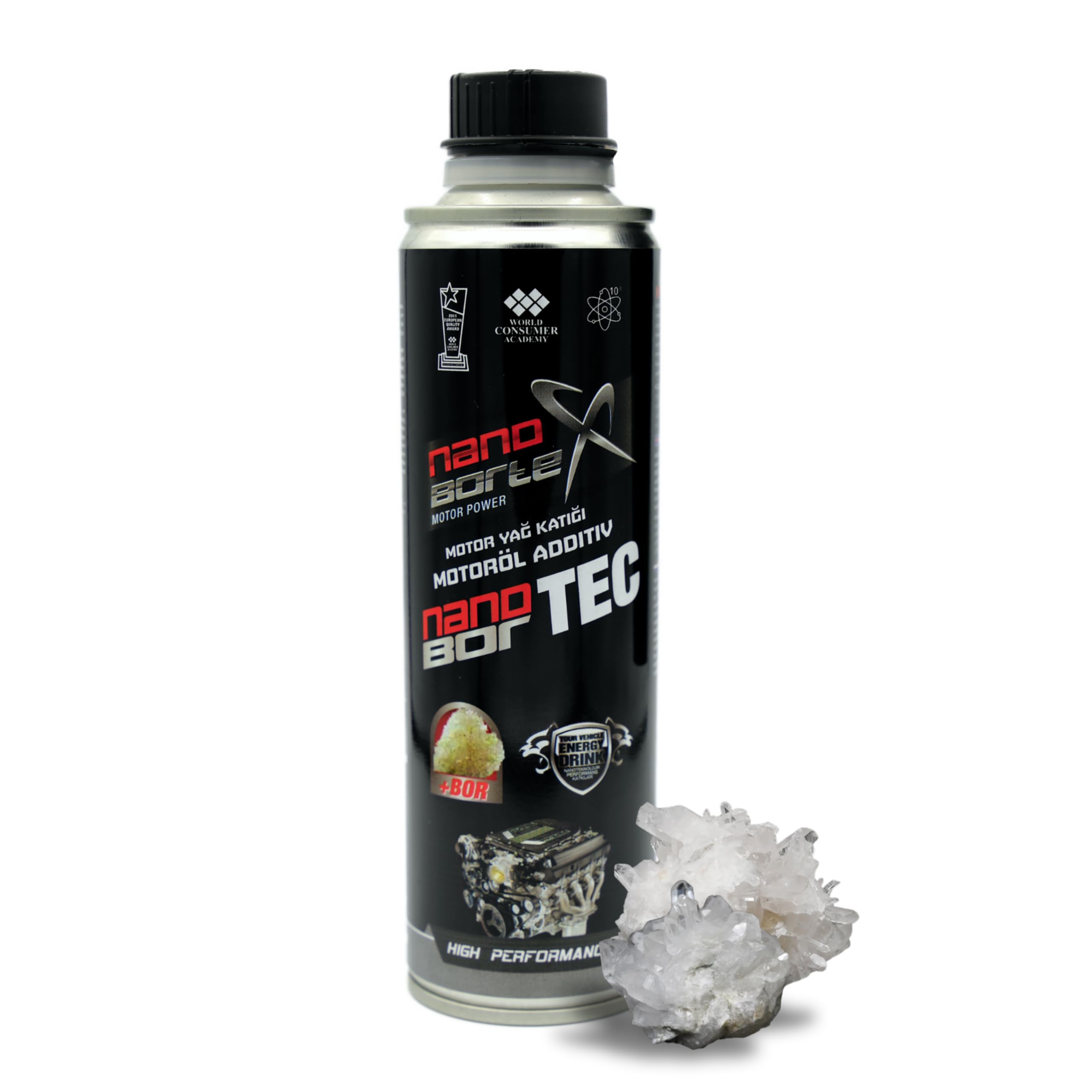 NanoBorTeX Oil Additive High Performance Engine and Wear Protection with BOR Nano Technology - Reduces Friction, Improves Engine Performance, Reduces Fuel Consumption For All Engines (300, Milligrams)