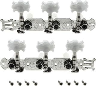 1 Set Silver Guitar Tuning Pegs Machine Head Tuning Key 120x40mm Classical Guitar Single Hole 3L 3R Tuner with Screws