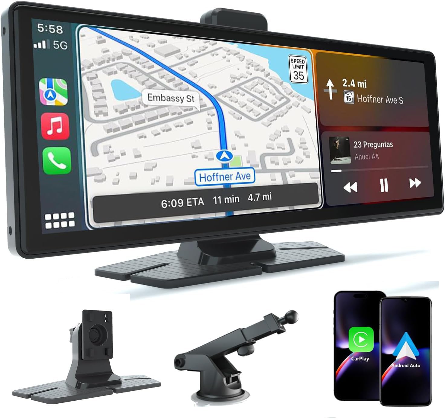 Cason Upgraded Carplay/Car Android System Touch Screen 10-Inch Android Car Stereo Infotainment System IPS LED Display Screen with Smart Voice Control,BT for All Vehicle Cason Upgraded Carplay/Car Android System Touch Screen 10-Inch Android Car Stereo Infotainment System IPS LED Display Screen with Smart Voice Control,BT for All Vehicle