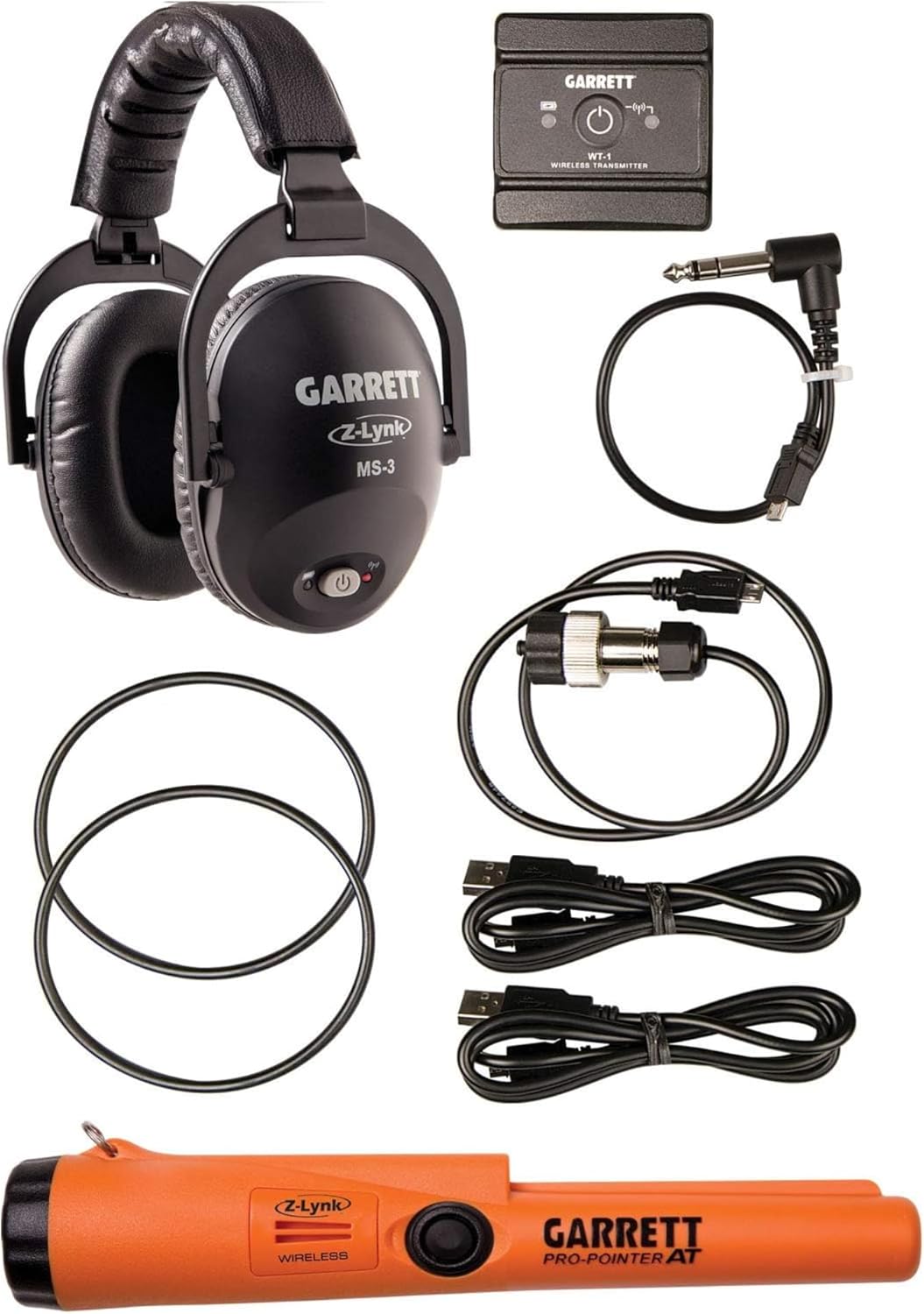 Garrett MS-3 Z-Lynk Wireless Headphone KIT with Pro-Pointer AT Z-Lynk Pinpointer for Garrett AT PRO, ACE 400, ACE 300