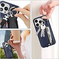 Vista 16 de Havaya Funda para iPhone 13 Pro Max y iPhone 12 Pro Max, cartera compatible con magsaf 2 en 1, desmontable magnética con tarjetero y ranura trasera