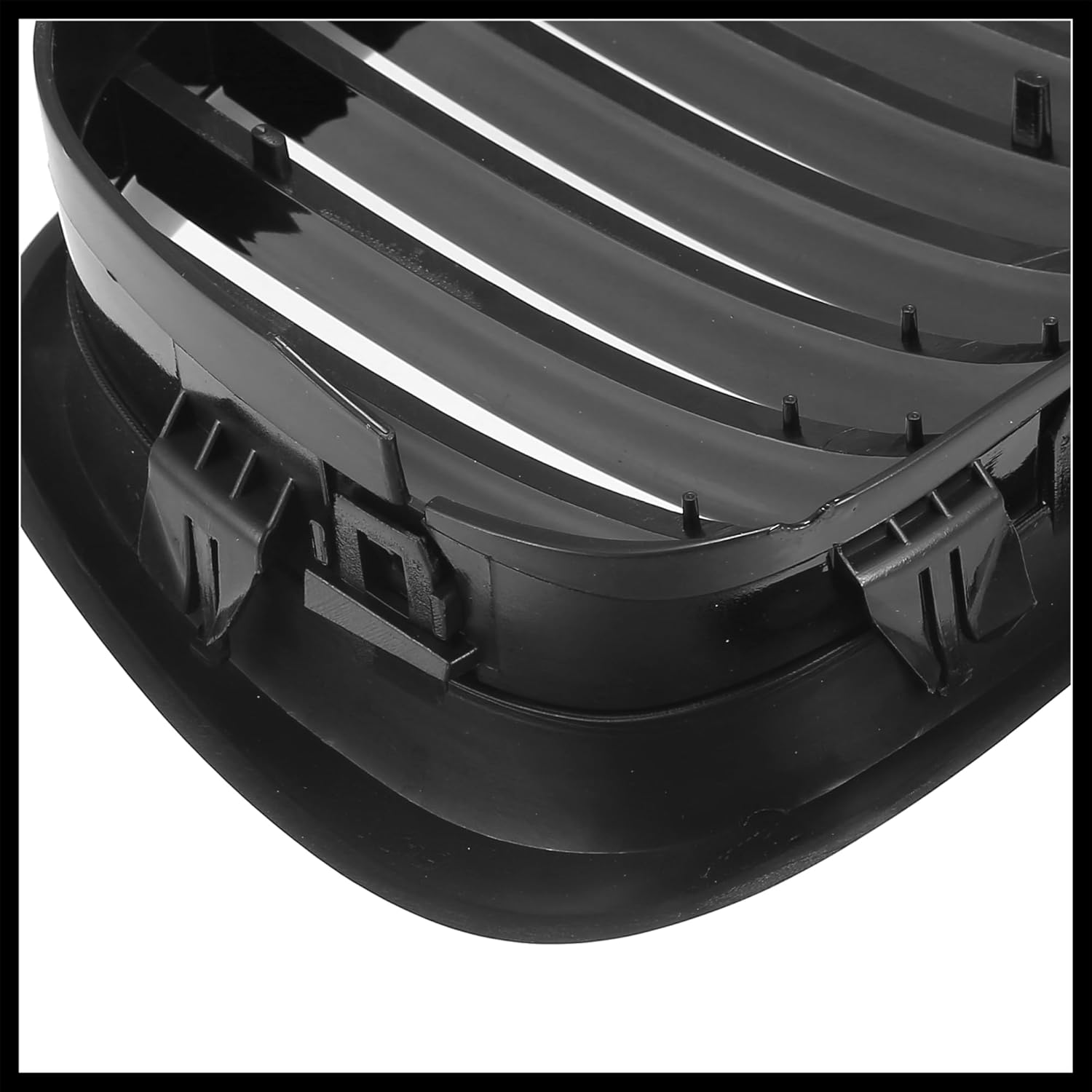 2pcs Glossy Black Front Kidney Grille Grill for BMW E39 1999-2003 5 Series 528i 540i 4-Door Durable Material