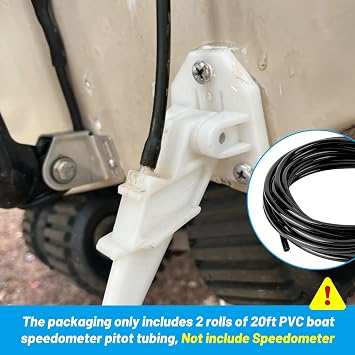 2Roll Boat Speedometer Pitot Tubing Universal Marine Boat Speedometer Pick-up Pitot PVC Tubing Black Food Grade PVC Hose Tube Pipe for Pump Transfer (3.5mm ID x 6mm OD, 20 Ft)