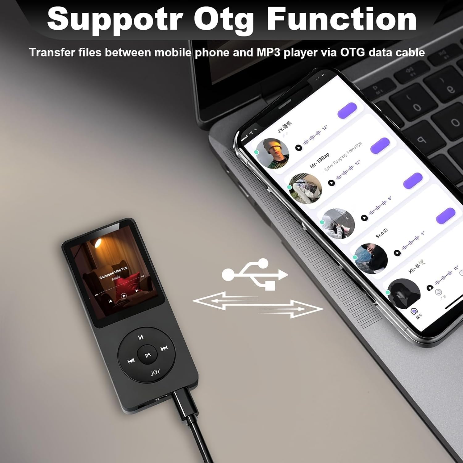 32GB Lecteur MP3 Bluetooth 5.3 avec Haut-Parleur Intégré, Baladeur Portable HiFi sans Perte 70H Autonomie, MP3 Sport avec Radio FM, Écran 1,8 Pouces, Extension Carte TF 128Go, Lecteur Musical Léger