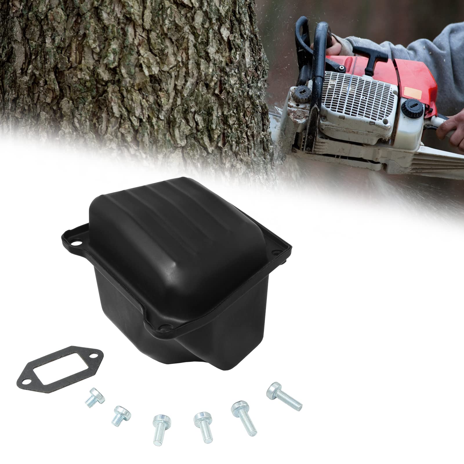 Amazon.com: AILEETE Dual Port Exhaust Muffler Gasket Screws Kit