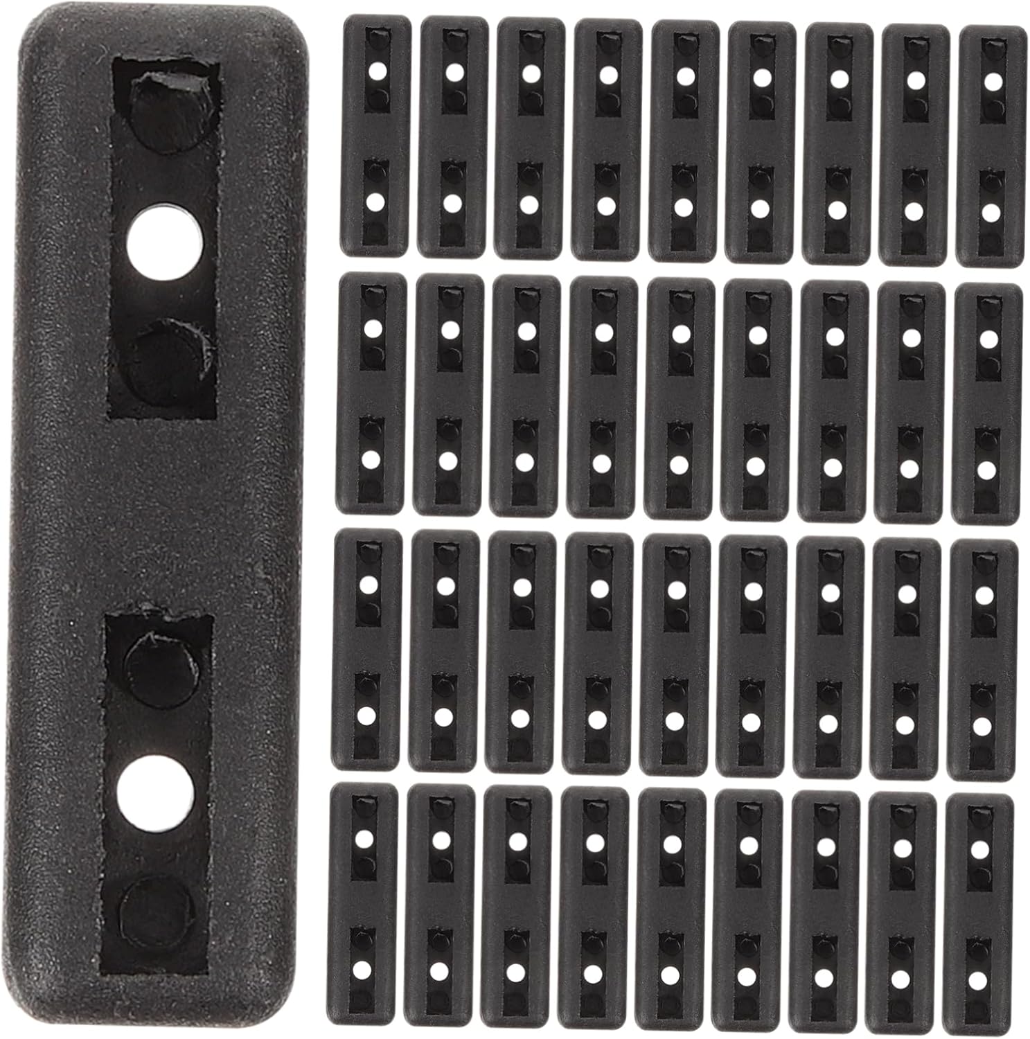 OUNONA 200Pcs Anti-Slip Rectangular Chair Leg Pads Plastic Furniture Floor Protectors for Hardwood Floors Furniture Leg Covers Noise Reduction for Office and Home Use