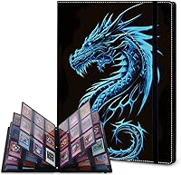 Vista 14 de Rossy Carpeta de 4 bolsillos, 400 tarjetas, álbum de colección comercial, bolsillos de doble cara, para deportes, béisbol, cerdo rosa