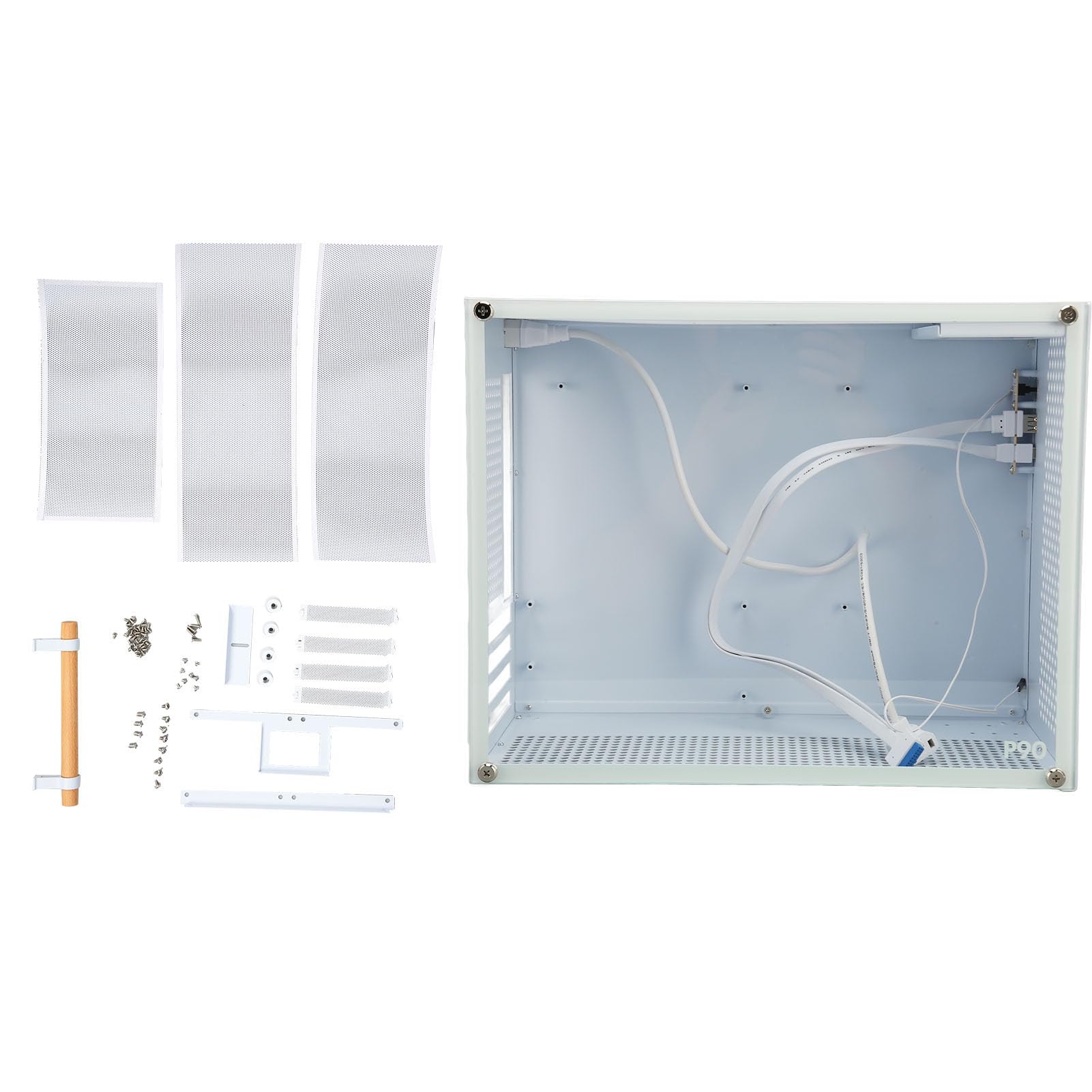 Obudowa Komputera Mini Matx, Obudowa Komputera do Gier, Objętośj Obudowy 20,6 L Itx, Obosługa Zasilaceza Atx, Chłodzenie Puresora, 6 Gniazd Ssd, do Pracy Biurowej i TSrodowisca Gier