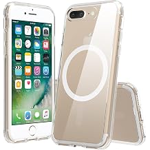 FanTEK Phone Case Compatible with iPhone 7 Plus & iPhone 8 Plus 5.5 Inch, Magnetic Clear Case Protective Bumper Hard Back Cover