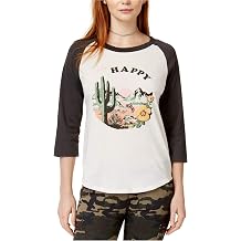 ban.do Womens Slogan Graphic Baseball Tee Ivory XL