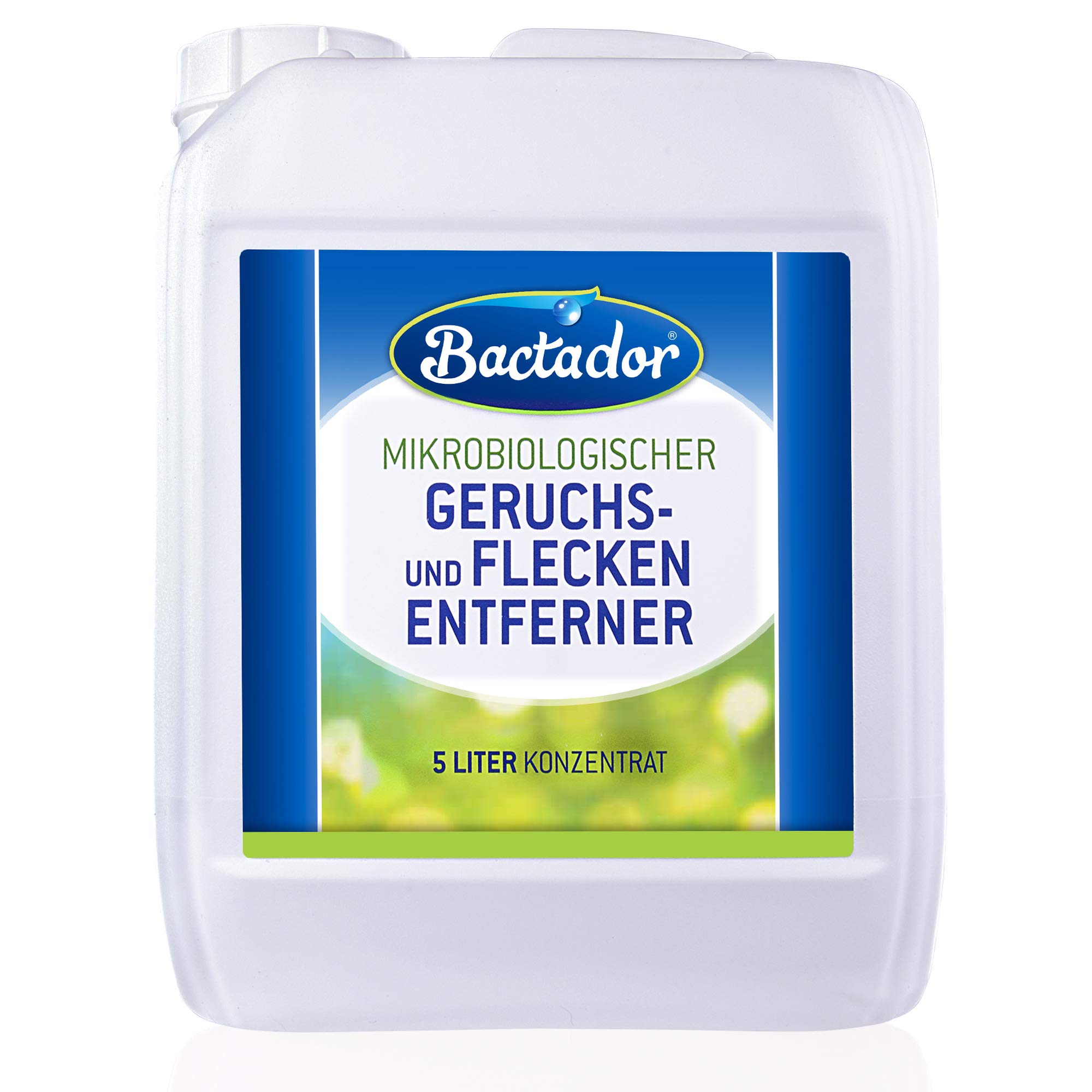 BactadorEnzyme Cleaner – Odour Remover & Stain Remover Concentrate 5L – Microbiological Odour Neutraliser – Deep Pore Cleaning – Makes up to 250 Litres – Dog/Cat Urine Remover