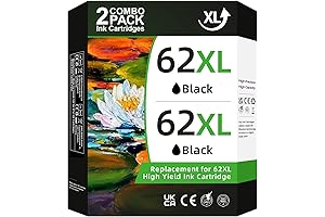 HP 62XL Black Ink Cartridge for Envy & OfficeJet Printers