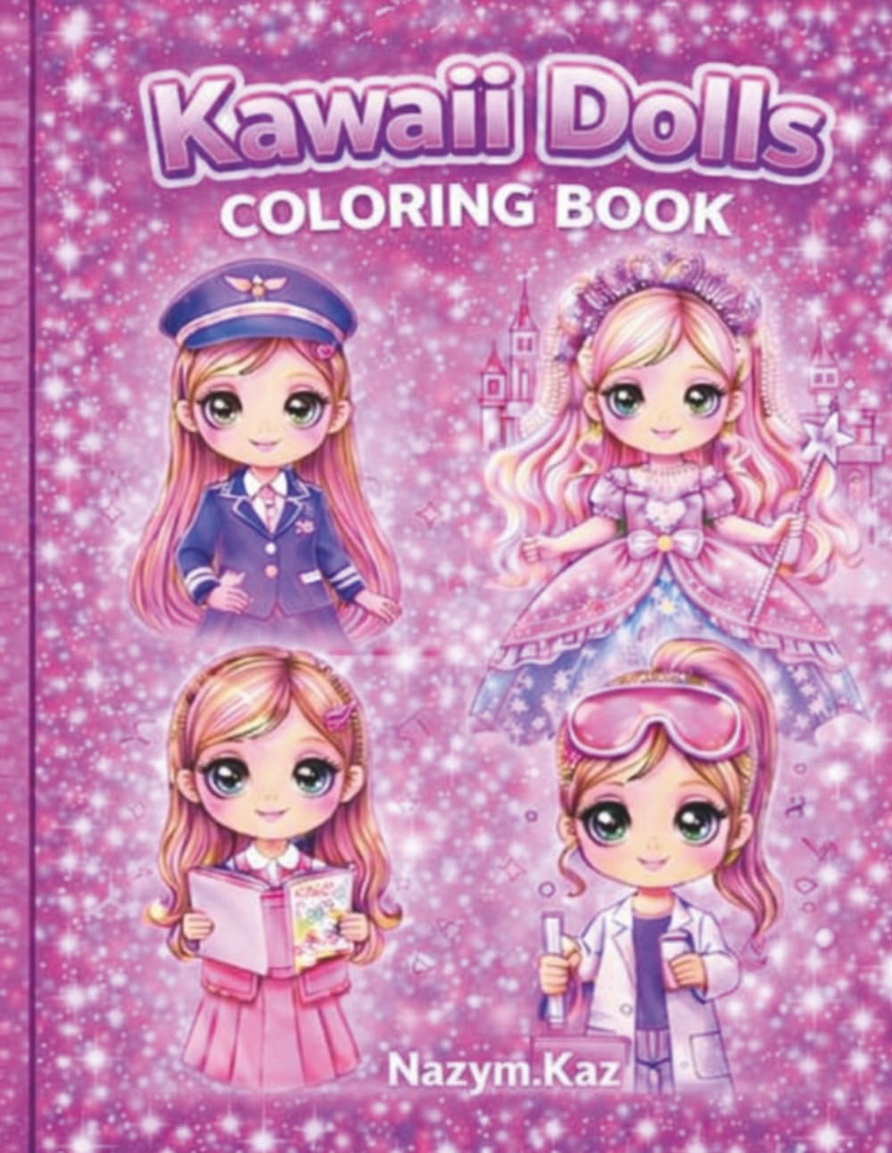 Kawaii Dolls Coloring Book: 45 Cute & Easy Kawaii Doll Coloring Pages for Kids | Fun, Relaxing & Creative Activity Book for Girls Ages 4–8 (Kawaii Dream Dolls Coloring Book Series)