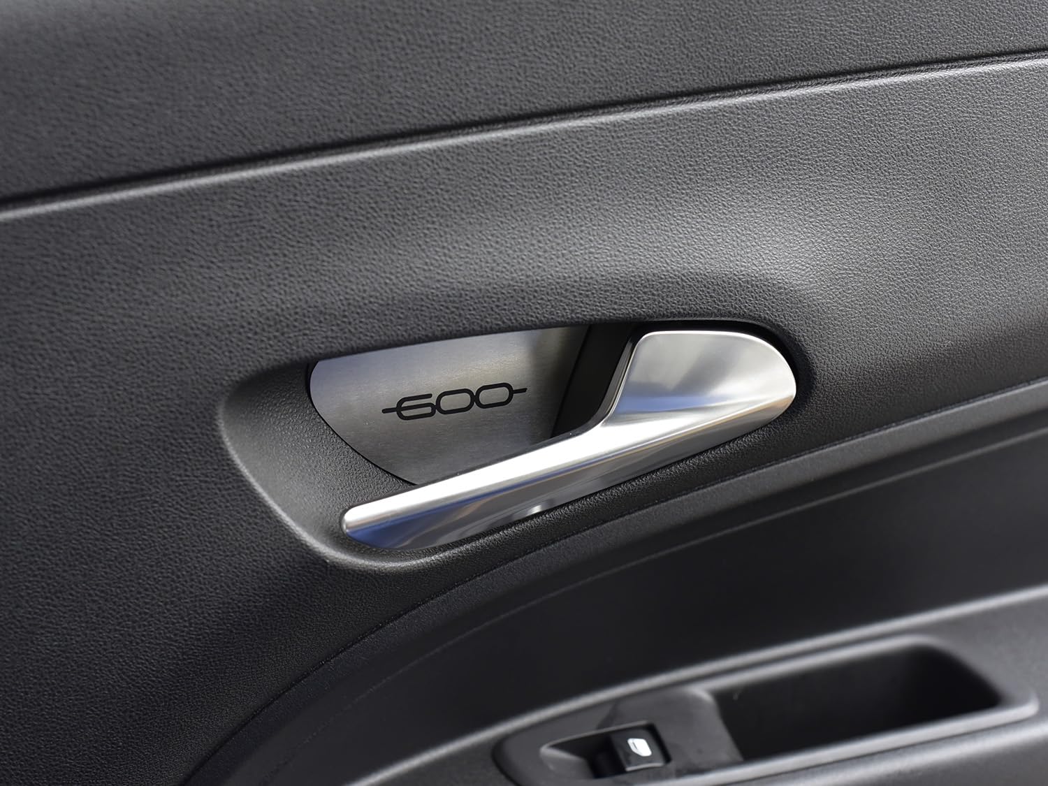 Copertura In Acciaio per Fiat.600 600e | Decorazioni per Maniglie delle Porte | 4 Pezzi Inox Elettrica Hybrid RED (RED) LA PRIMA 600 Accessori Tuning Kit Ricambi