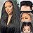 GOLFMAX Kinky Straight Lace Front Wigs Human Hair Pre Plucked With Baby Hairs 180% Density Yaki Straight 13x4 Transparent HD Glueless Lace Wig Human Hair Wigs For Black Women 24 Inch