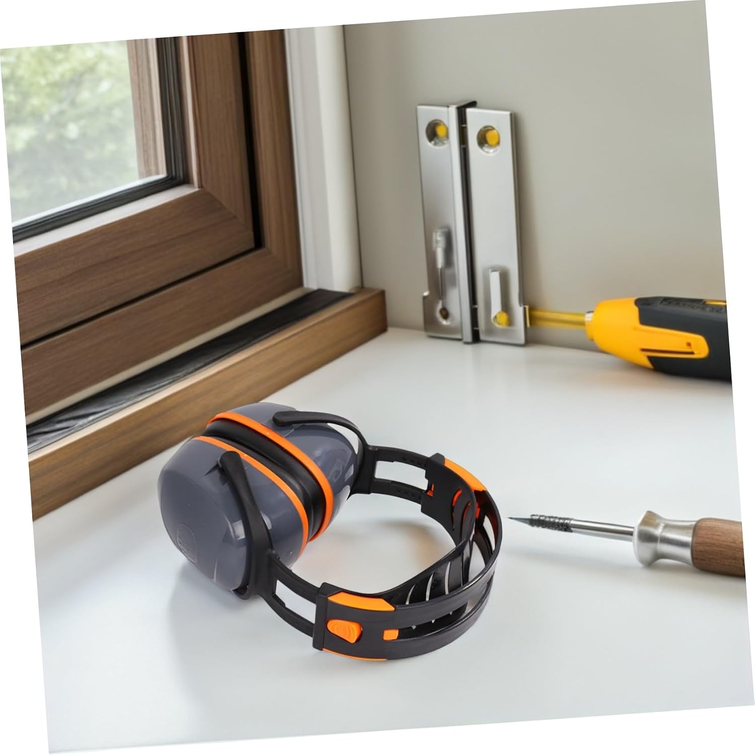 Noise Cancelling Earmuff Headphones for Hearing Comfortable Construction Ear for Drum Practice Sporting Events and More Lightweight Design