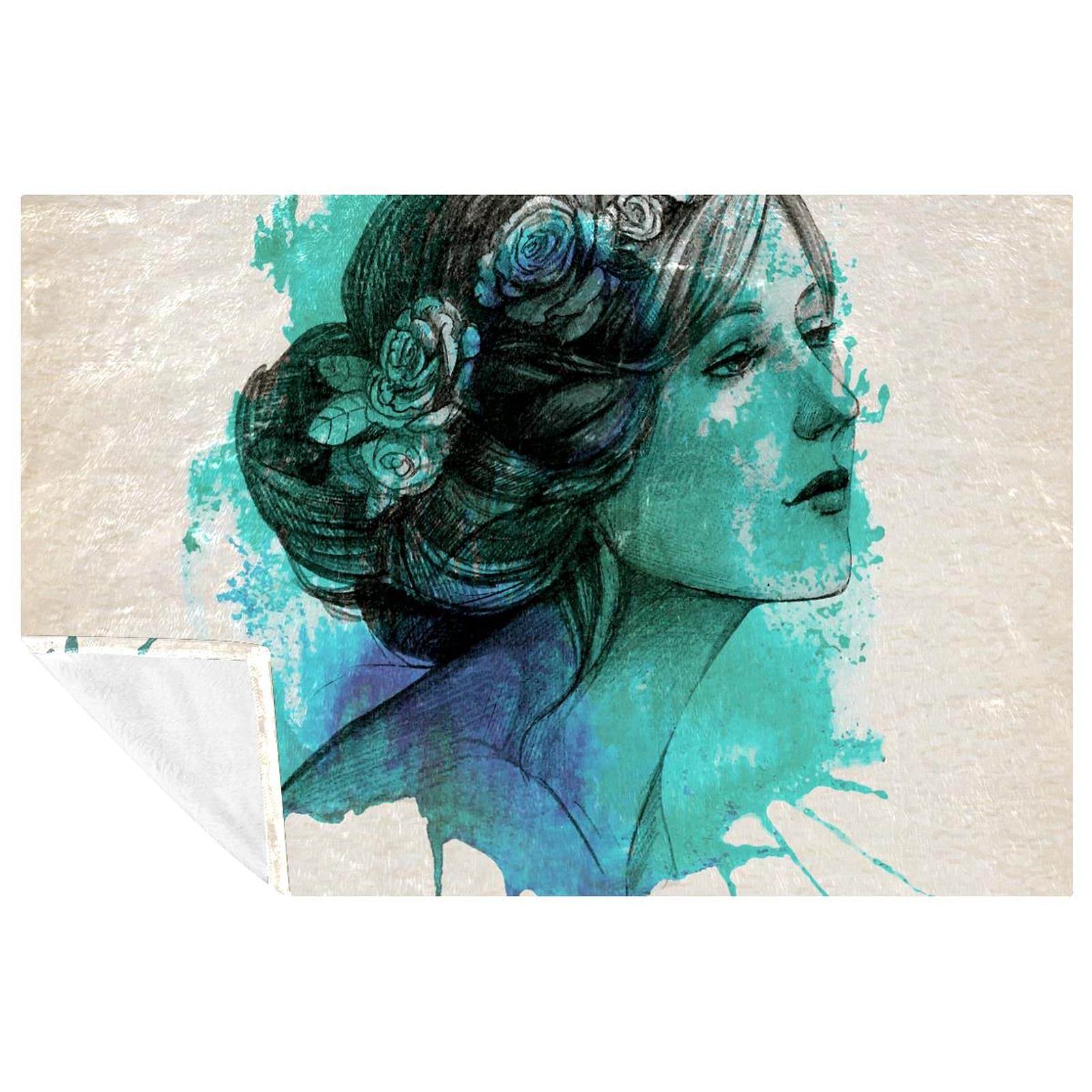 Couverture douce imprimé couronne formelle 150x100 cm