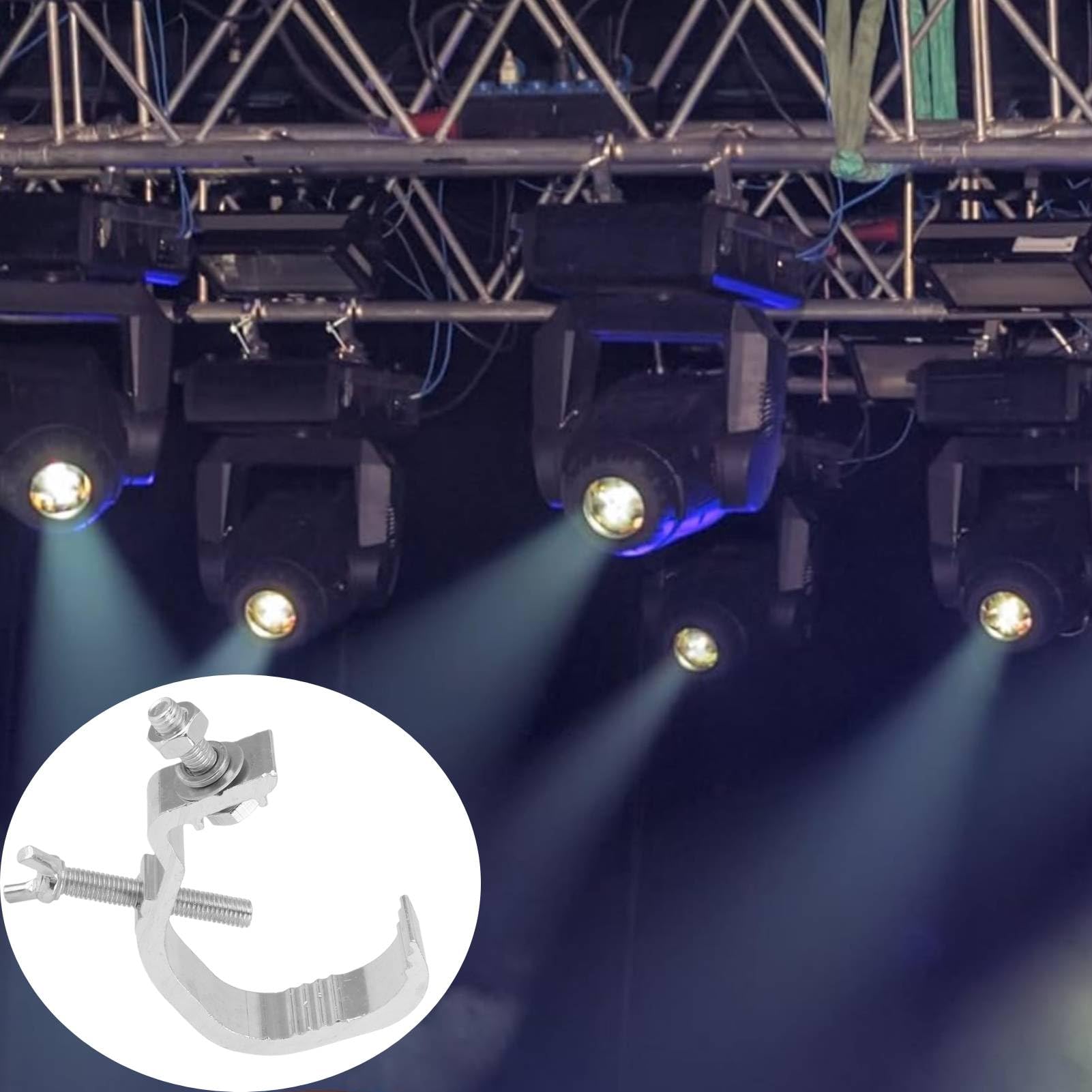 Gancho de abrazadera para luz de escenario, 10 abrazaderas C de aleación de aluminio de 77 lb para gancho de montaje en escenario de tubería de 30 a 52 mm de diámetro exterior