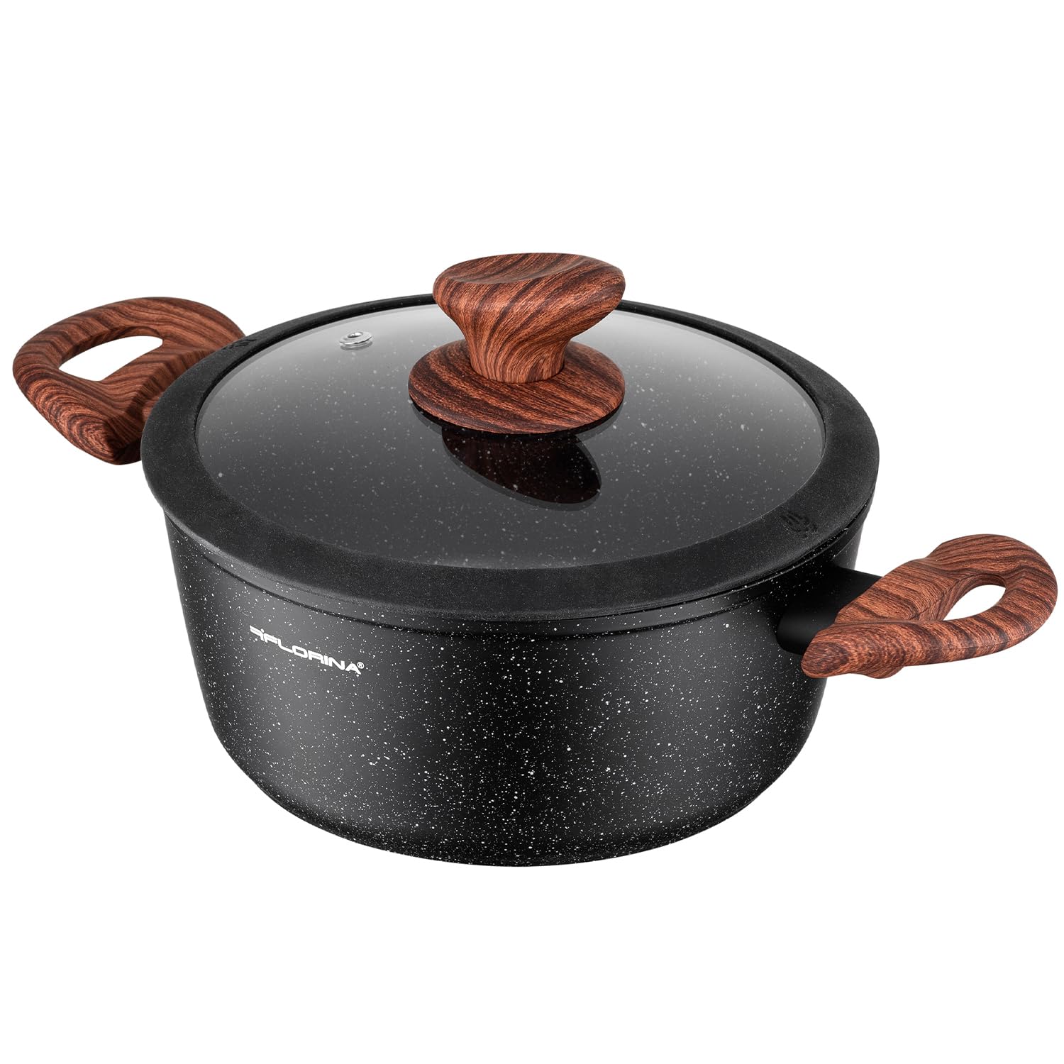 Cocotte antiadhésive FLORINA MASTER BLACK finie la cuisson qui colle