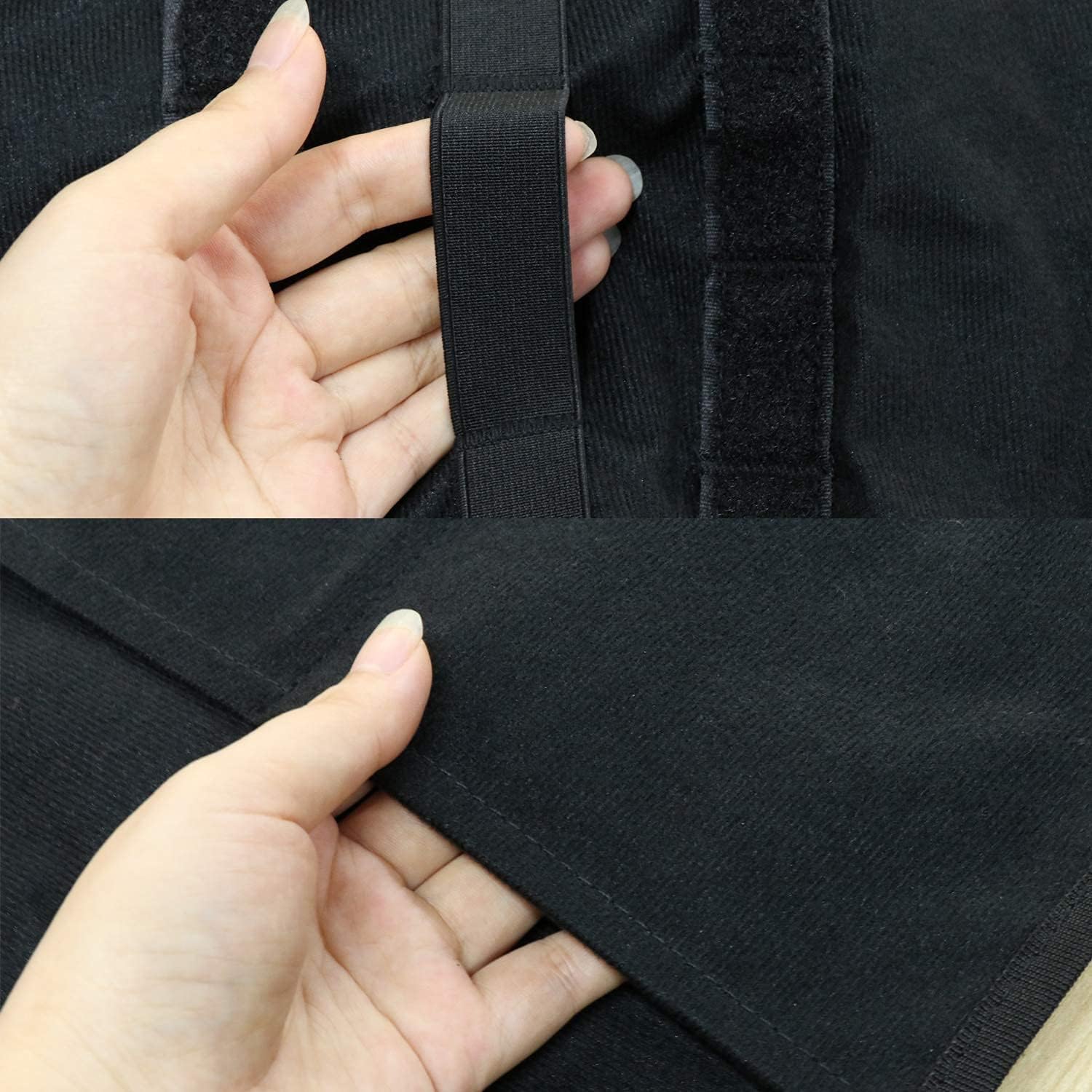 Tactical Military Patch Holder Board Hook & Loop Morale Patch Panel (Black, 58x88cm with MOLLE Webbing Pockets)