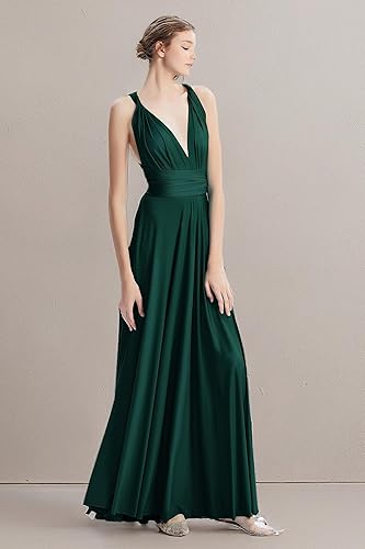 Miniatura 8 de Vestidos infinitos para damas de honor, vestidos de invitadas de boda para mujer, vestido cruzado de talla grande, vestido largo convertible multiway