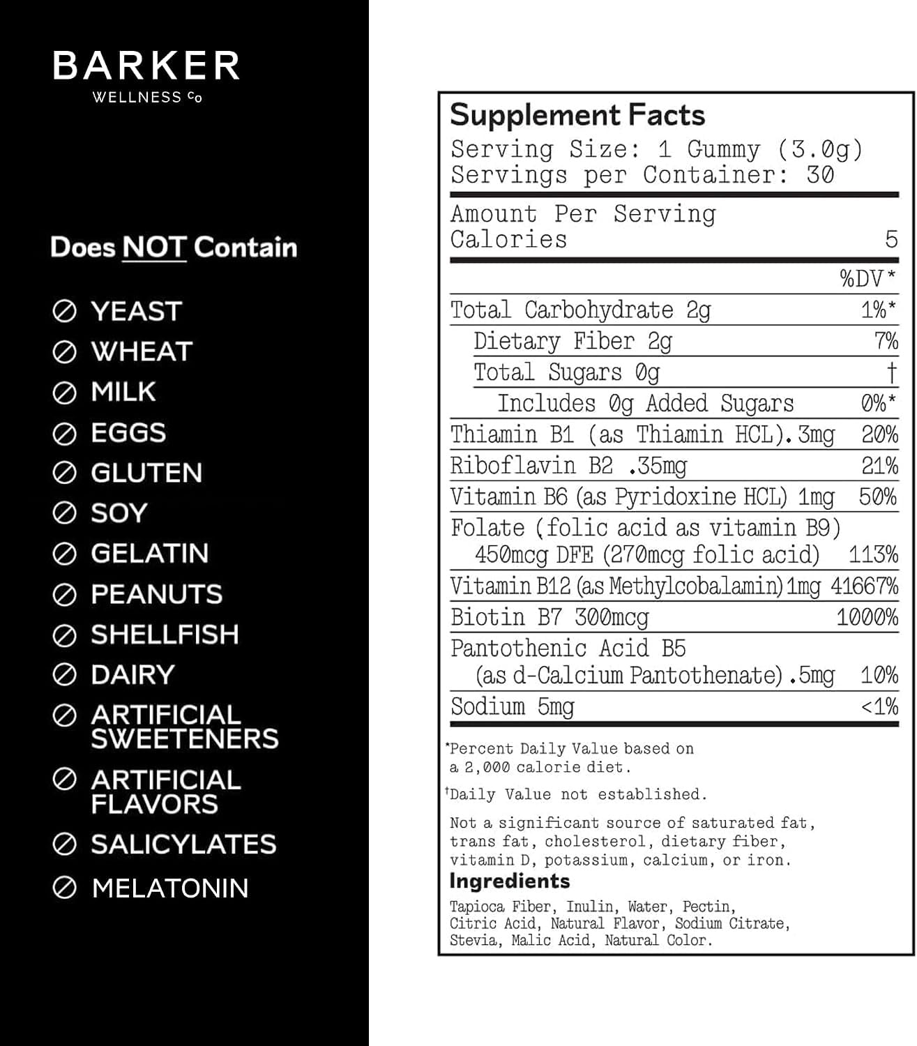 Barker Wellness Vitamin B-Complex Gummies – Energy & Metabolism, Sugar-Free — Amazon image 2