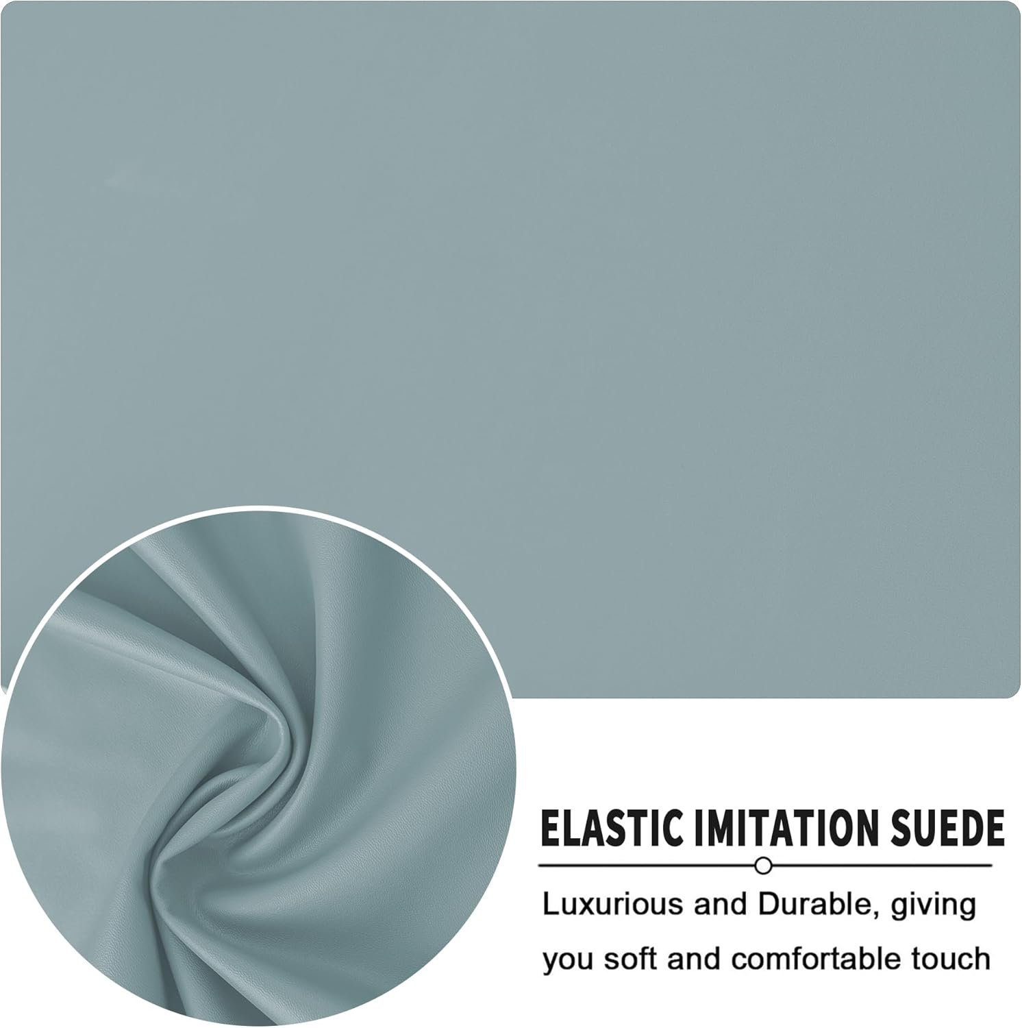 PU Stretch Fitted Rectangle Tablecloth with Elastic Edge 35 x 59 Inch Waterproof Oil Proof Table Cloth Wipeable Table Cover for Indoor Outdoor Furniture Protect (Blue,35"x59")