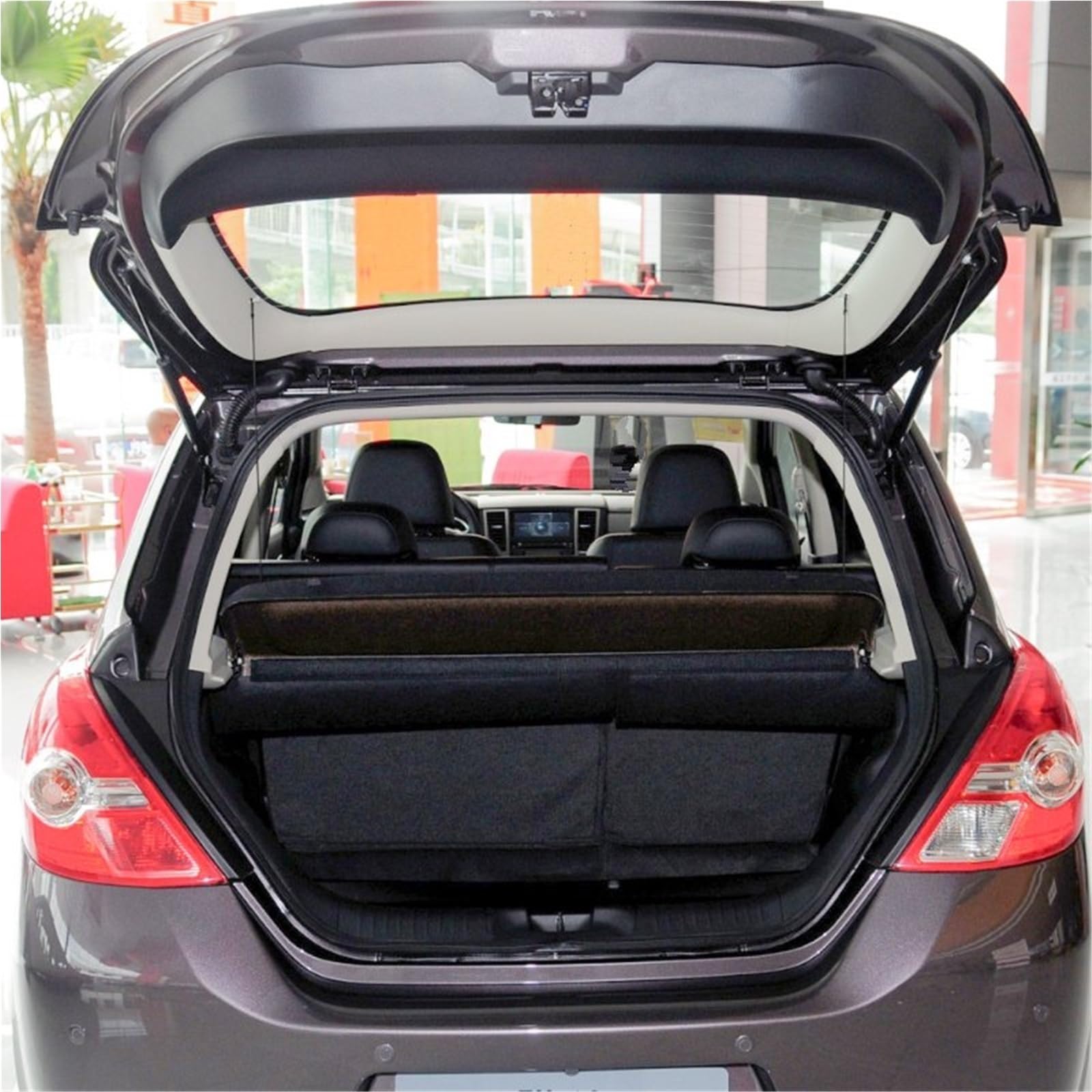 Trunk Cargo Abdeckung Für Nissan Für Tiida 2005 2006 2007 2008 2009 2010 Paket Rack Schild Auto Dekoration Innen Nicht-versenkbare Gepäckraumabdeckung