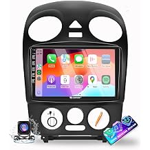 for VW Beetle 1998-2010 Car CarPlay Android Auto Navigation Stereo GPS Radio Reverse Camera Display 9" IPS Touchscreen Headunit Tablet Pad Media Player, if Applicable Quad Core 4G+64G