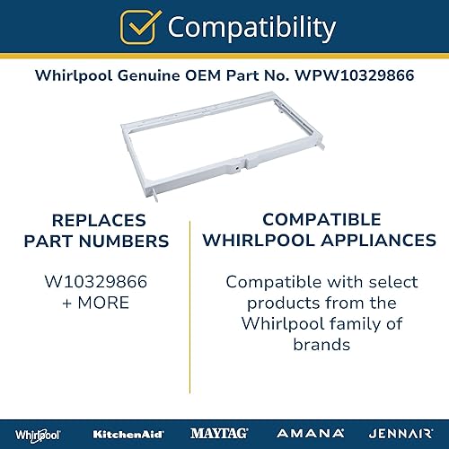 Miniatura 3 de Whirlpool WPW10329866 W11665968 OEM Refrigerador Crisper Cajón, Blanco