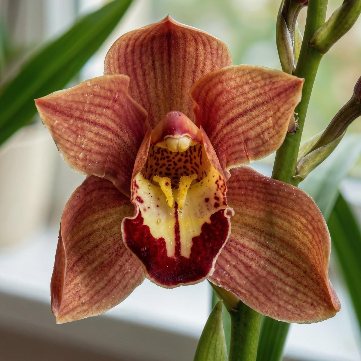 Orchideen Echte Pflanzen Cymbidium - 1 groe Zimmerpflanze aus Holland -  60-70 cm hoch - 14 cm Topf - mit Blten und duftend (Nicht knstlich, ohne  Dnger und Topf, kein Samen, nicht winterhart) : Amazon.de: Garten