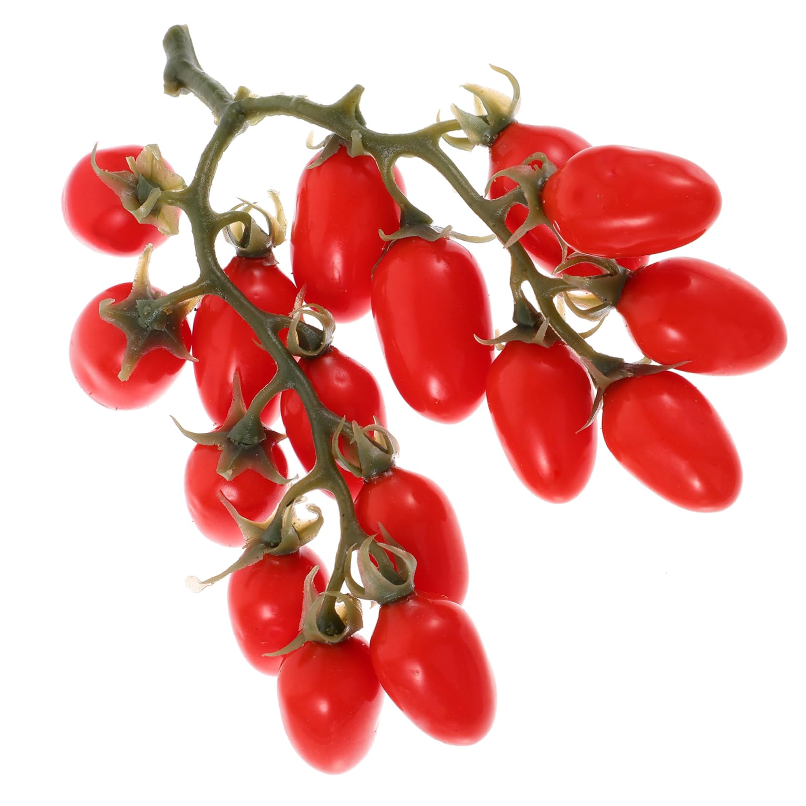 MAGICLULU 4 Pièces Accessoires De Tomates Cerises Fausses Tomates Cerises Ornent Accessoire Photo De Fruits Faux Fruits Tomate Artificielle Fausses Tomates pour La Déco Plastique