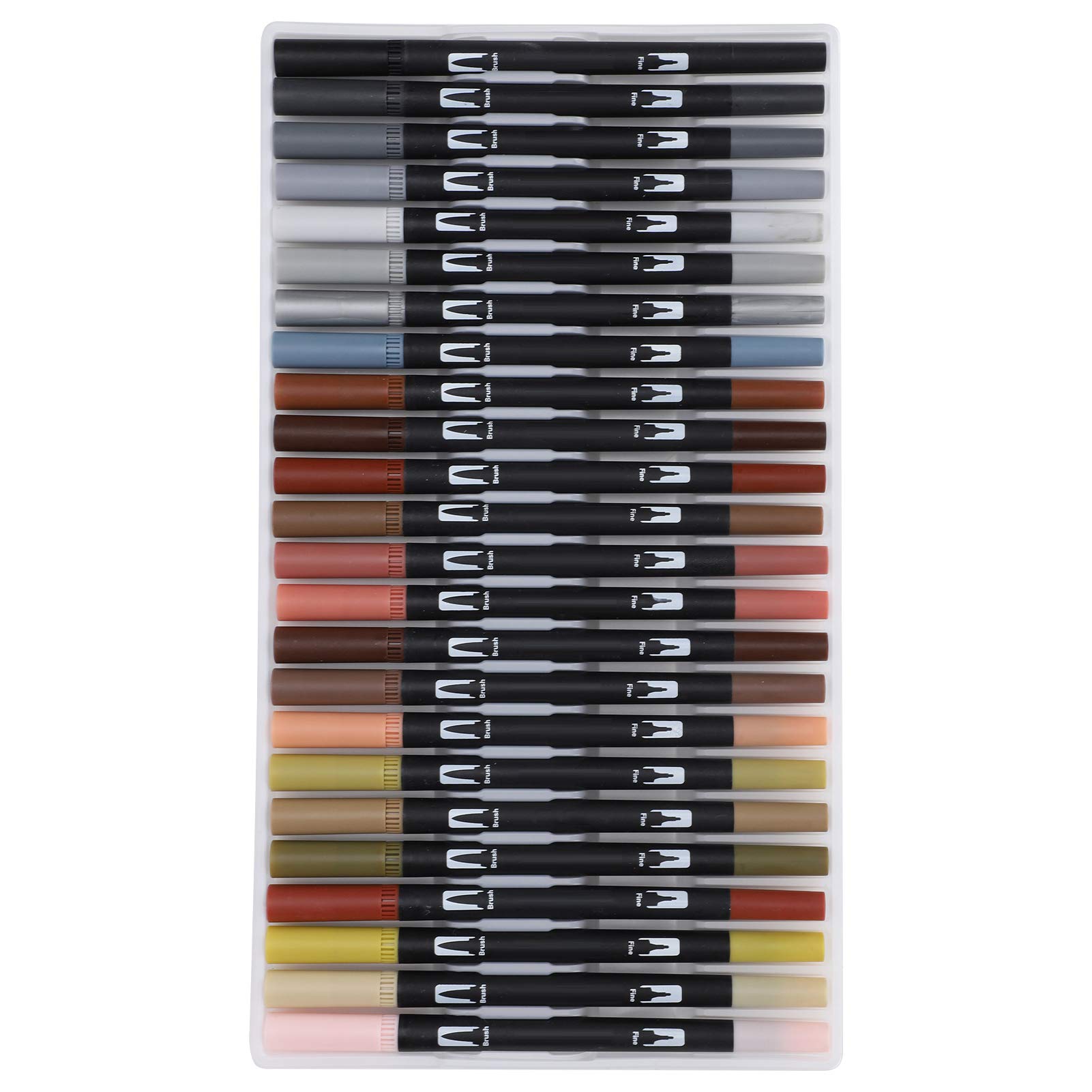 Doppelköpfiges Aquarell-Pinselstift-Set mit 120 Farben, lebendige, waschbare Marker für Künstler, Anfänger, kein Kunstbedarf, mit Aufbewahrungsbox, 120