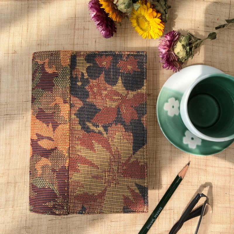 Notatnik dla kobiet, ręcznie wykonany notatnik w linie w kwiaty w stylu vintage, z zakładką do łatwego przenoszenia, format A5A6, 180 stron A5 (22,3 x 15,5 x 2 cm)